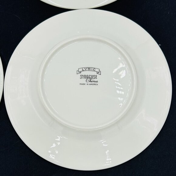 Syracuse China Lyric Pattern 6.25" Dessert/Bread Plates Vintage MCM Set of 4 - Picture 13 of 14